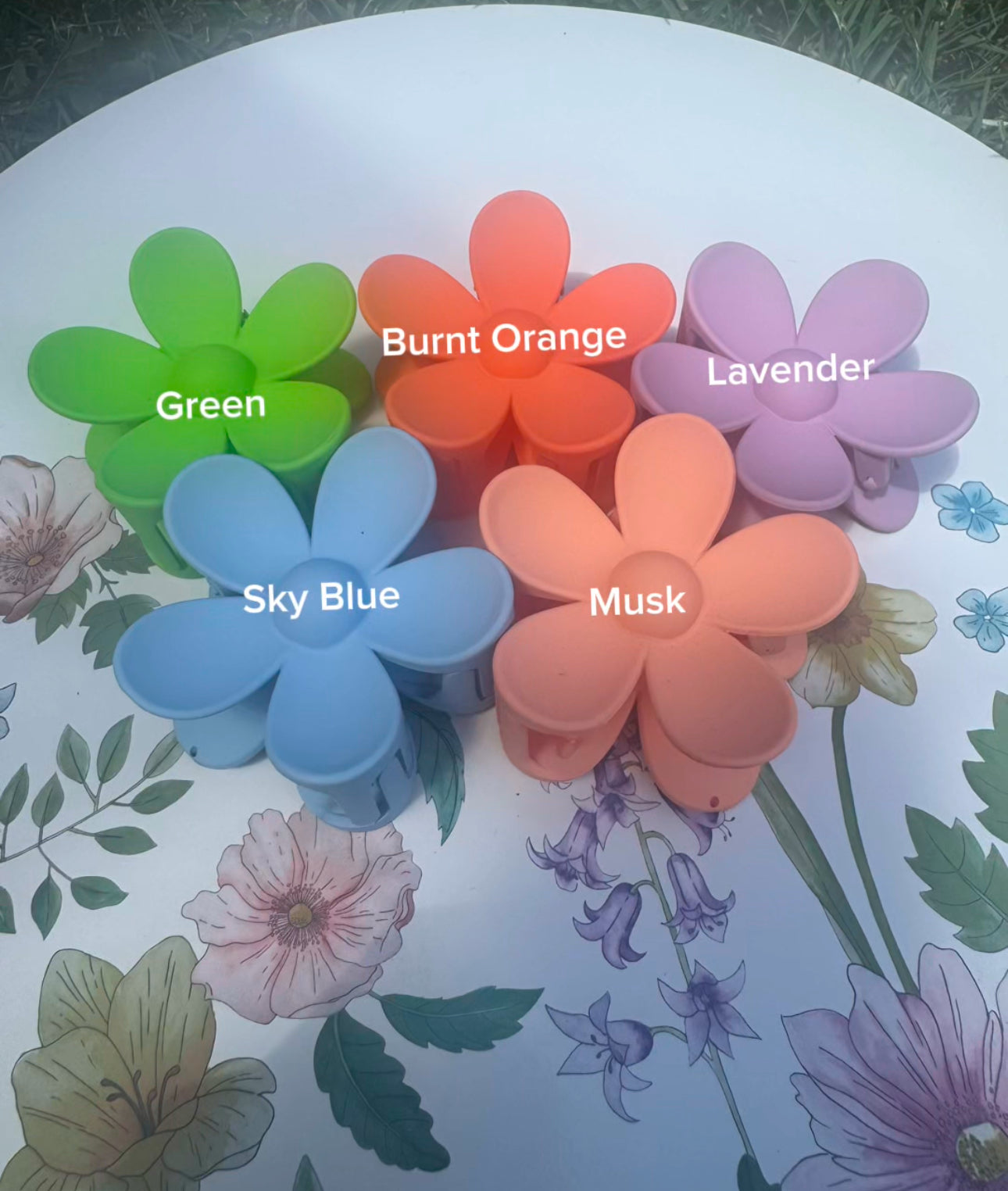Flower Claw Clips