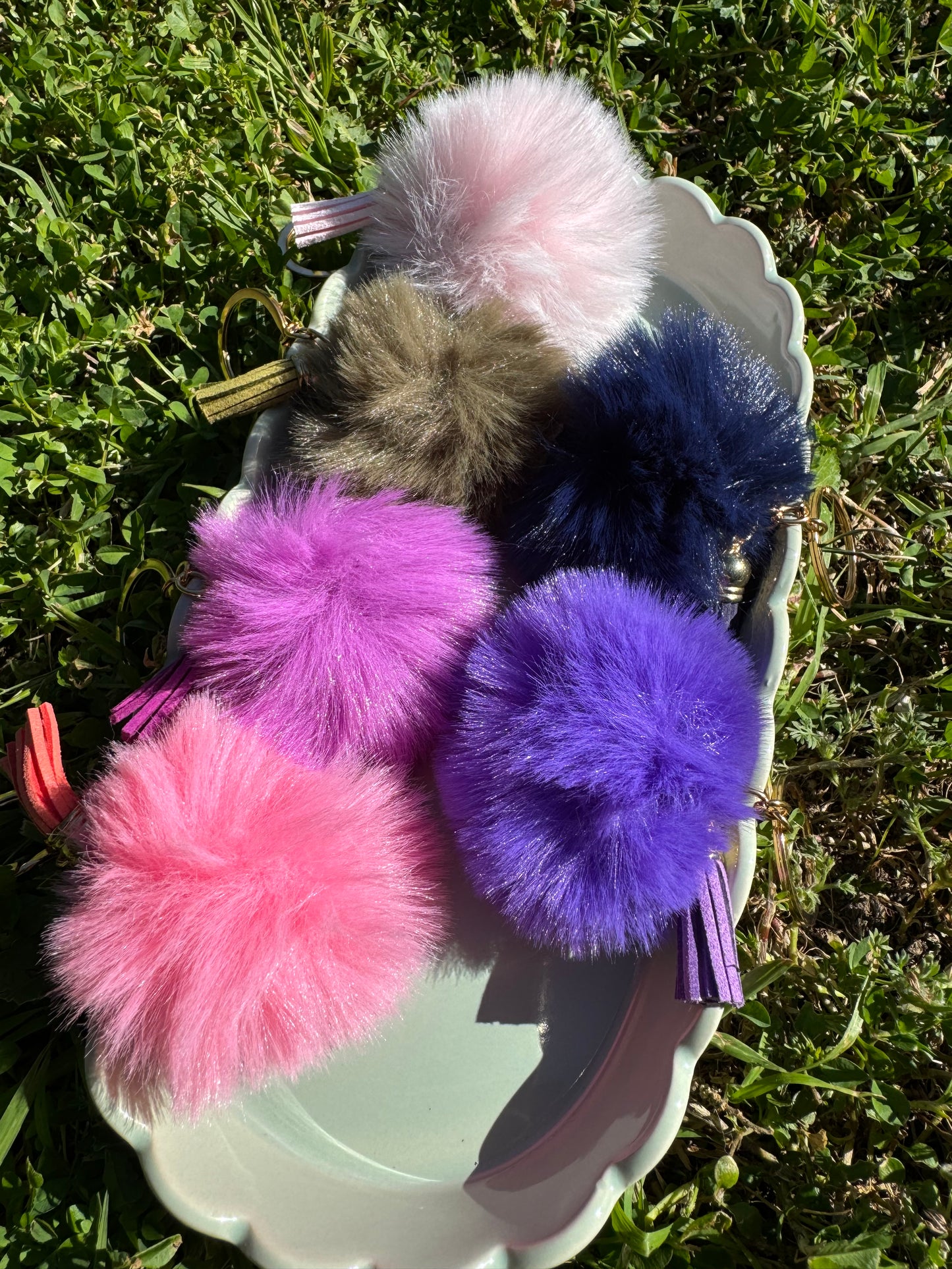 Pom Pom Wristlet/Keychain